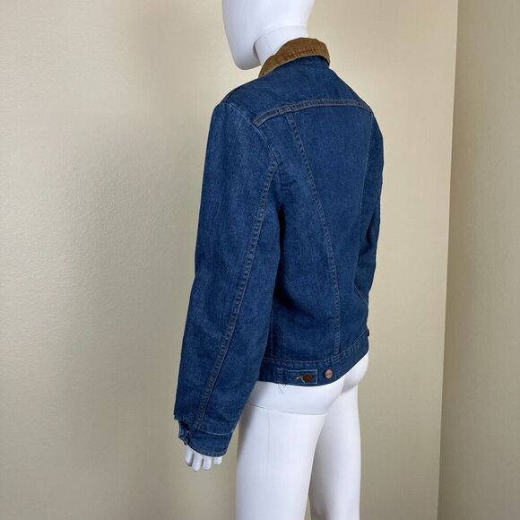 Vintage 60's-70's Maverick Denim Bluebell Sherpa Lined Jacket Mens Chore Coat - Picture 13 of 17